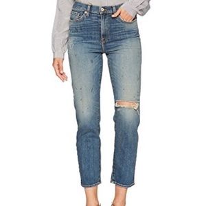 NWT Baldwin Lola High Cropped Rise Straight Leg Medium Wash Jeans - Lancaster